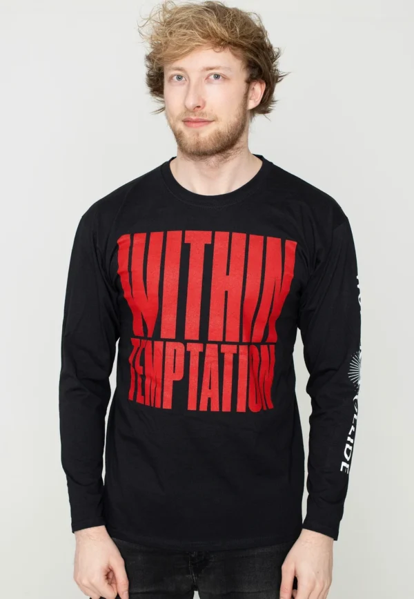 NOXX свитшот с принтом Within Temptation - Worlds Collide, Черный NOXX свитшот с принтом Within Temptation - Worlds Collide, Черный