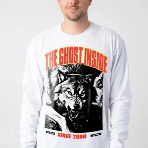 NOXX свитшот с принтом The Ghost Inside - Wolves White - Longlseeve, Белый