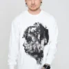 NOXX свитшот с принтом Knocked Loose - Where Light Divides White, Белый NOXX свитшот с принтом Knocked Loose - Where Light Divides White, Белый