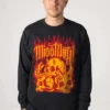 NOXX свитшот с принтом Miss May I - Flaming Skulls, Черный NOXX свитшот с принтом Miss May I - Flaming Skulls, Черный