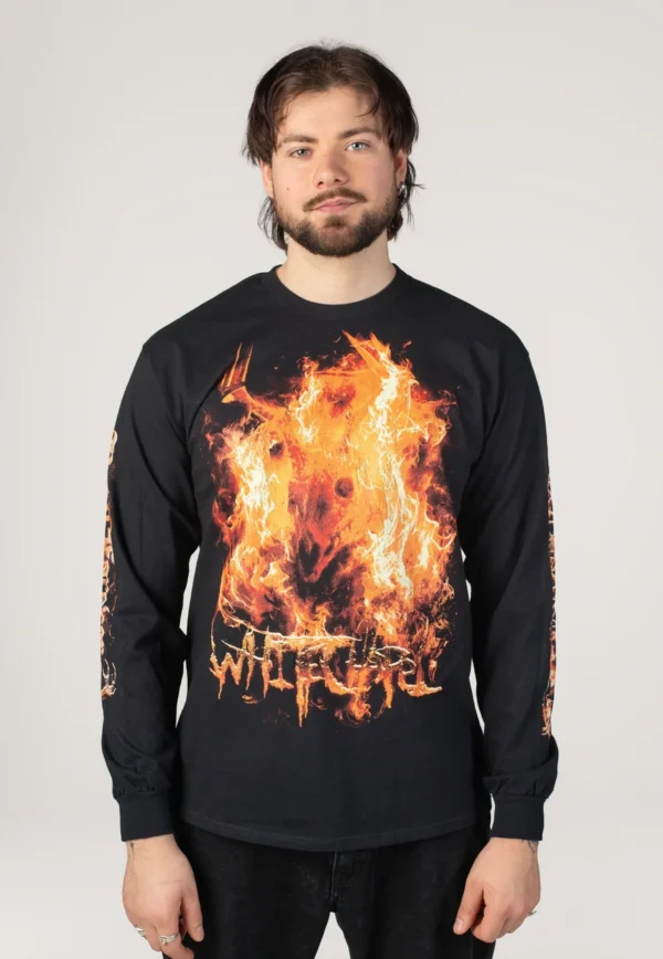 NOXX свитшот с принтом Whitechapel - Flames Forever, Черный NOXX свитшот с принтом Whitechapel - Flames Forever, Черный