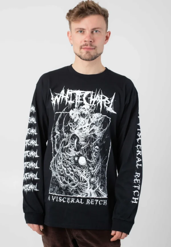 NOXX свитшот с принтом Whitechapel - Visceral Retch, Черный NOXX свитшот с принтом Whitechapel - Visceral Retch, Черный