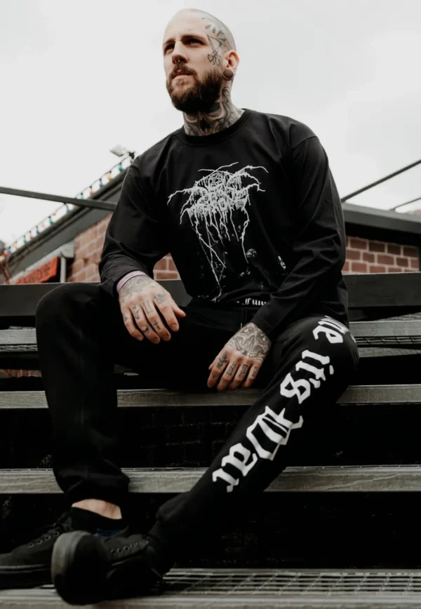 NOXX свитшот с принтом Darkthrone - Under A Funeral Moon / Album, Черный