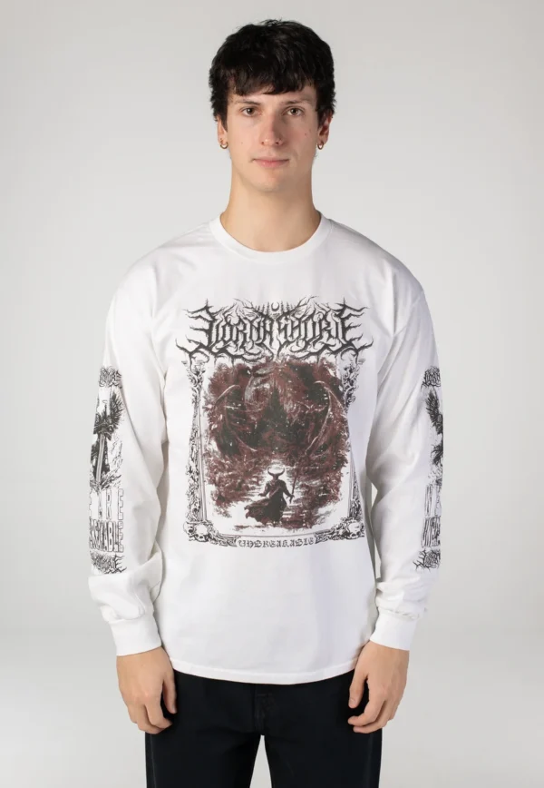NOXX свитшот с принтом Lorna Shore - Unbreakable White - Longlseeve, Белый NOXX свитшот с принтом Lorna Shore - Unbreakable White - Longlseeve, Белый