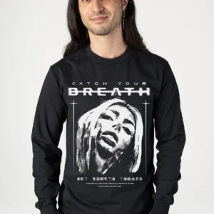NOXX свитшот с принтом Catch Your Breath - Not Broken Enough Artwork, Черный NOXX свитшот с принтом Catch Your Breath - Not Broken Enough Artwork, Черный