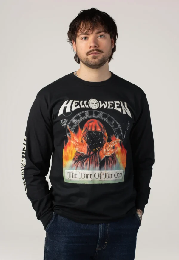 NOXX свитшот с принтом Helloween - The Time Of The Oath, Черный