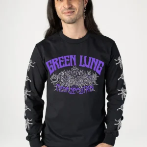 NOXX свитшот с принтом Green Lung - Necropolitan Creature, Черный NOXX свитшот с принтом Green Lung - Necropolitan Creature, Черный