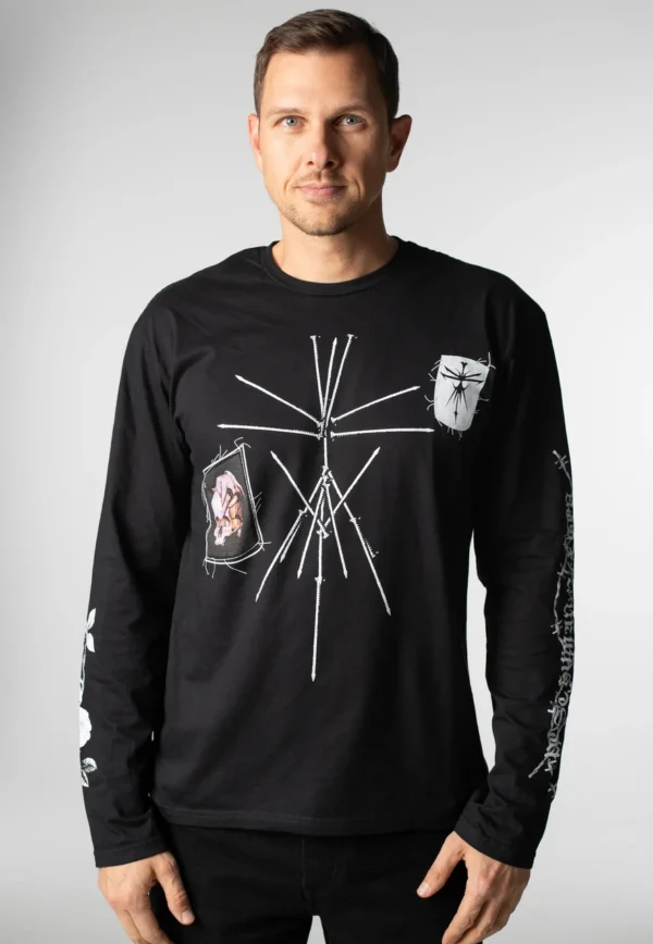NOXX свитшот с принтом Bring Me The Horizon - Nailed Symbol, Черный NOXX свитшот с принтом Bring Me The Horizon - Nailed Symbol, Черный