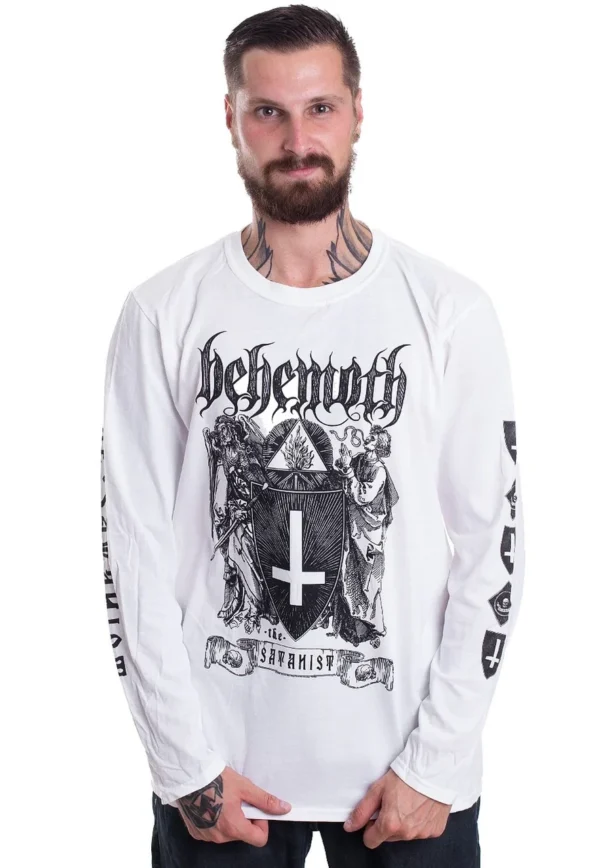 NOXX свитшот с принтом Behemoth - The Satanist White, Белый NOXX свитшот с принтом Behemoth - The Satanist White, Белый