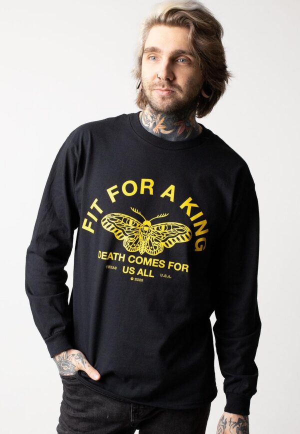 NOXX свитшот с принтом Fit For A King - Moth, Черный