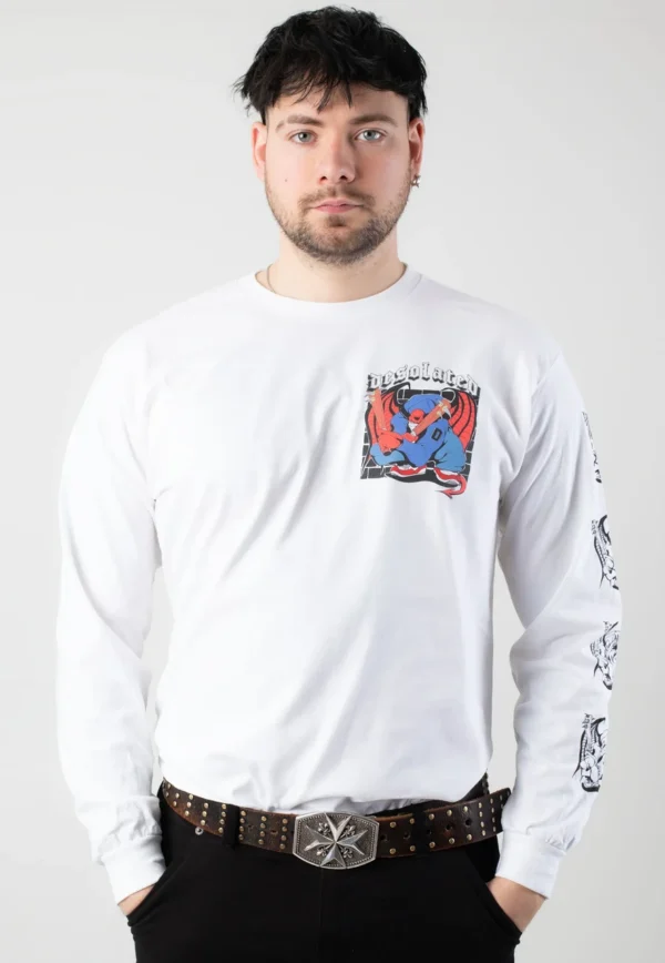 NOXX свитшот с принтом Desolated - Devil Crew White, Белый NOXX свитшот с принтом Desolated - Devil Crew White, Белый
