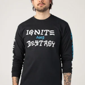 NOXX свитшот с принтом Ignite - Destroy, Черный NOXX свитшот с принтом Ignite - Destroy, Черный