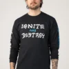 NOXX свитшот с принтом Ignite - Destroy, Черный NOXX свитшот с принтом Ignite - Destroy, Черный