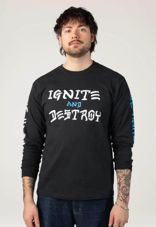 NOXX свитшот с принтом Ignite - Destroy, Черный NOXX свитшот с принтом Ignite - Destroy, Черный