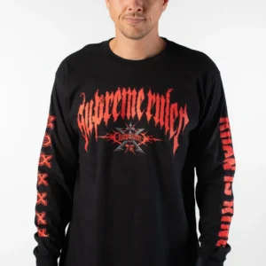 NOXX свитшот с принтом Kublai Khan - Supreme Ruler, Черный NOXX свитшот с принтом Kublai Khan - Supreme Ruler, Черный