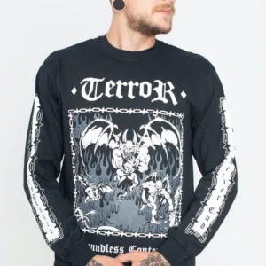 NOXX свитшот с принтом Terror - Suffer, Черный NOXX свитшот с принтом Terror - Suffer, Черный