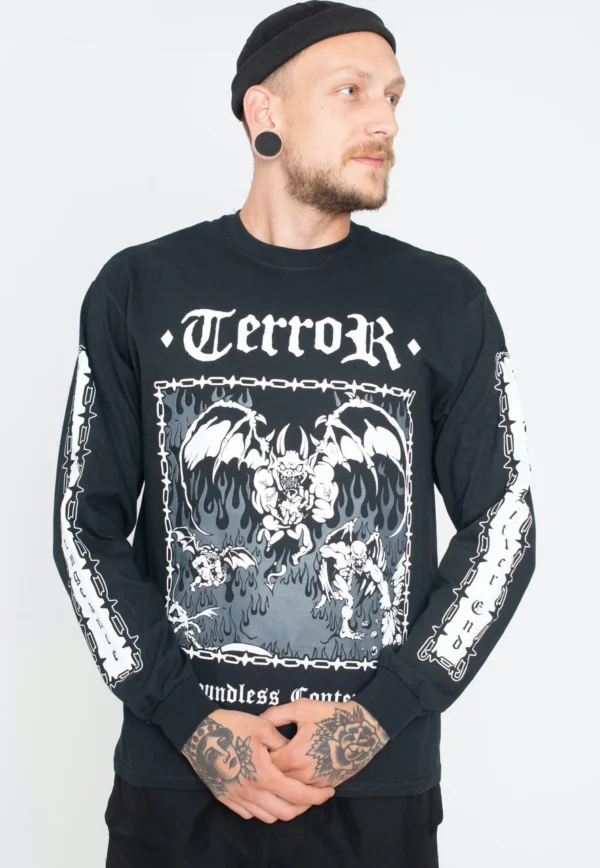 NOXX свитшот с принтом Terror - Suffer, Черный NOXX свитшот с принтом Terror - Suffer, Черный