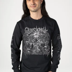 NOXX свитшот с принтом Gates To Hell - Death Comes To All, Черный NOXX свитшот с принтом Gates To Hell - Death Comes To All, Черный
