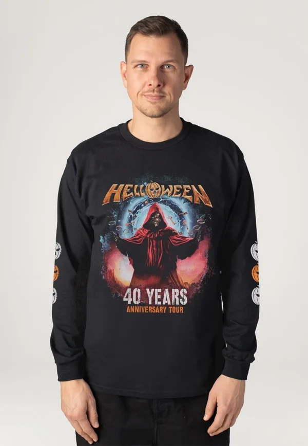 NOXX свитшот с принтом Helloween - Keeper 40 Years Tour, Черный