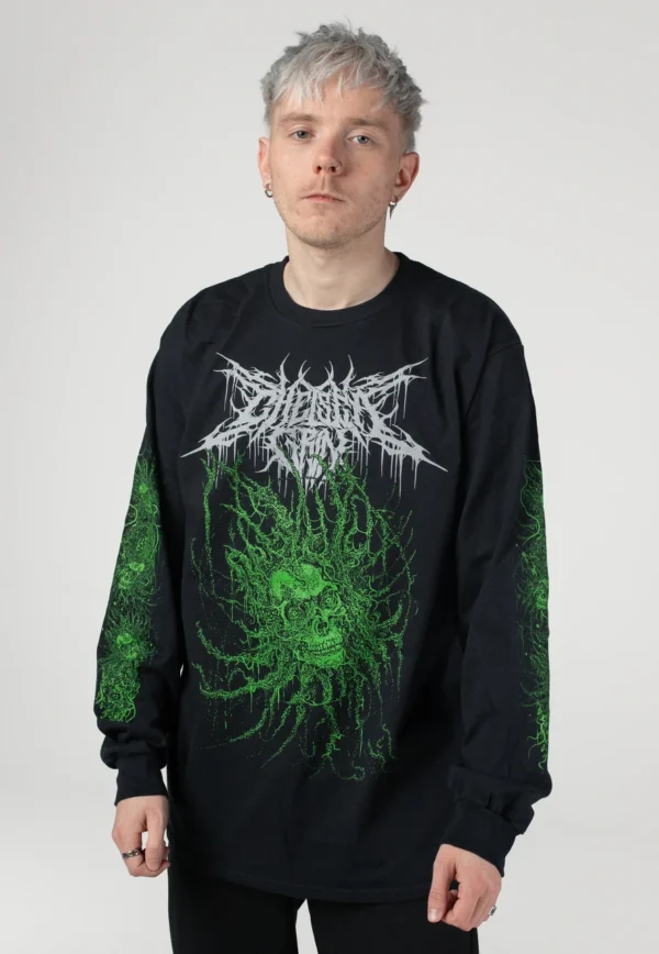 NOXX свитшот с принтом Chelsea Grin - Shrunken Heads, Черный NOXX свитшот с принтом Chelsea Grin - Shrunken Heads, Черный