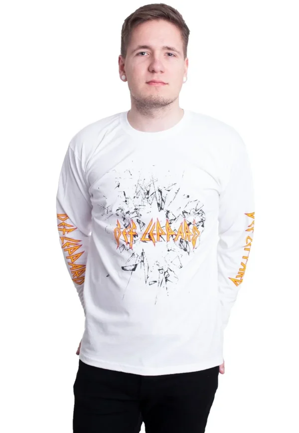 NOXX свитшот с принтом Def Leppard - Shatter White, Белый NOXX свитшот с принтом Def Leppard - Shatter White, Белый