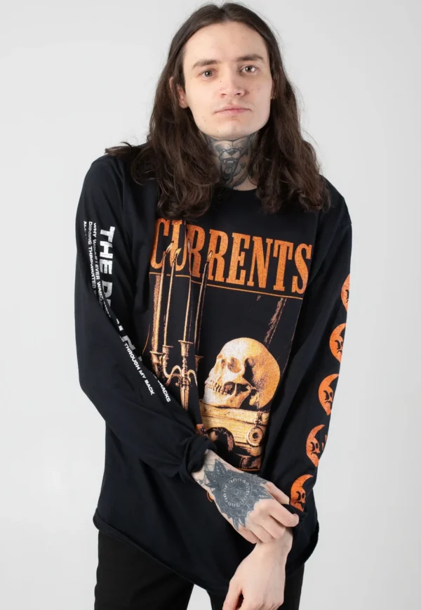 NOXX свитшот с принтом Currents - Candle Skull, Черный NOXX свитшот с принтом Currents - Candle Skull, Черный