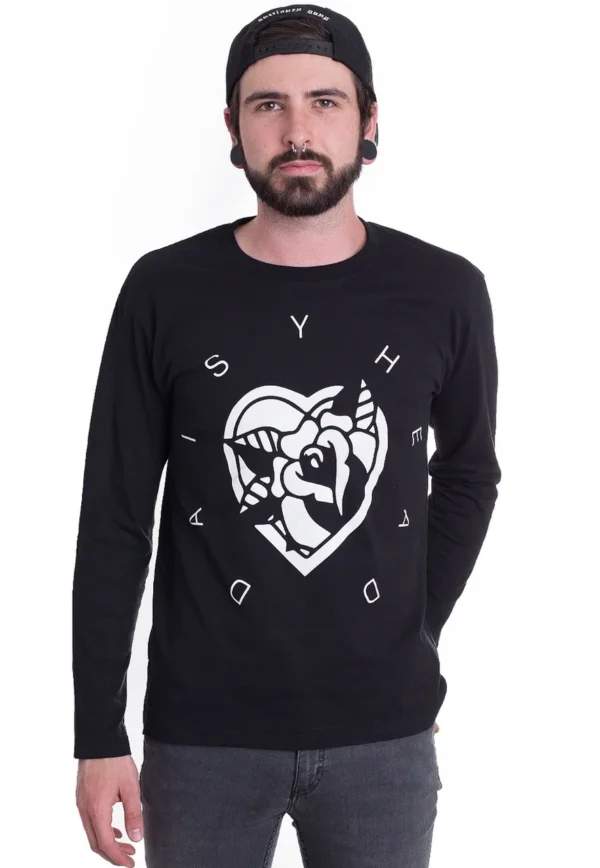 NOXX свитшот с принтом Daisyhead - Heart Logo, Черный