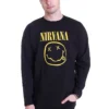 NOXX свитшот с принтом Nirvana - Happy Face Logo, Черный