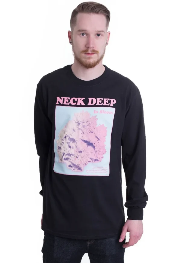 NOXX свитшот с принтом Neck Deep - Bloom Flowers, Черный NOXX свитшот с принтом Neck Deep - Bloom Flowers, Черный
