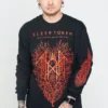 NOXX свитшот с принтом Sleep Token - Red Coral Heart, Черный NOXX свитшот с принтом Sleep Token - Red Coral Heart, Черный