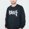 NOXX свитшот с принтом Atheist - Atheist Logo, Черный NOXX свитшот с принтом Atheist - Atheist Logo, Черный