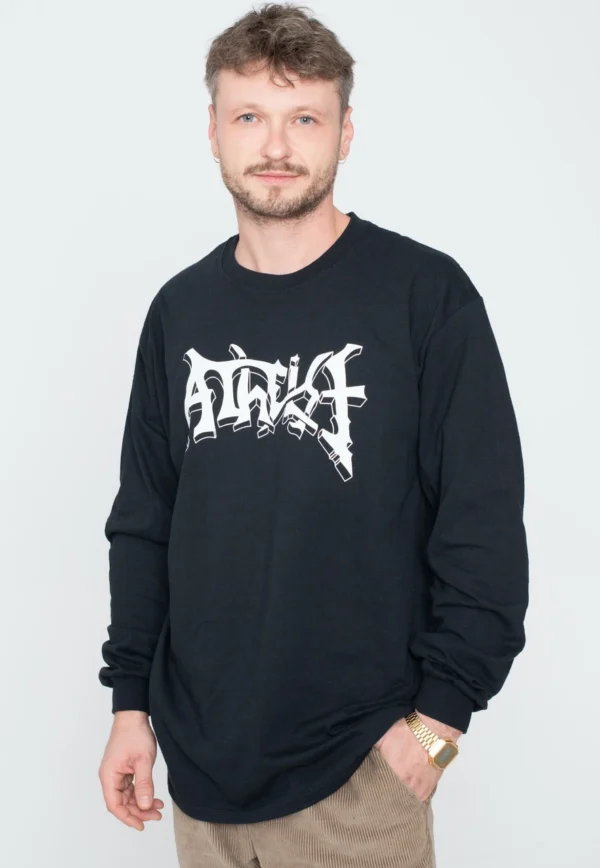 NOXX свитшот с принтом Atheist - Atheist Logo, Черный NOXX свитшот с принтом Atheist - Atheist Logo, Черный