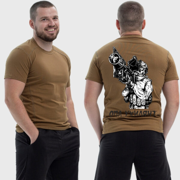 Мужская тактическая футболка Noxx в стиле милитари Скелет прицел отопления **лянт, Койот