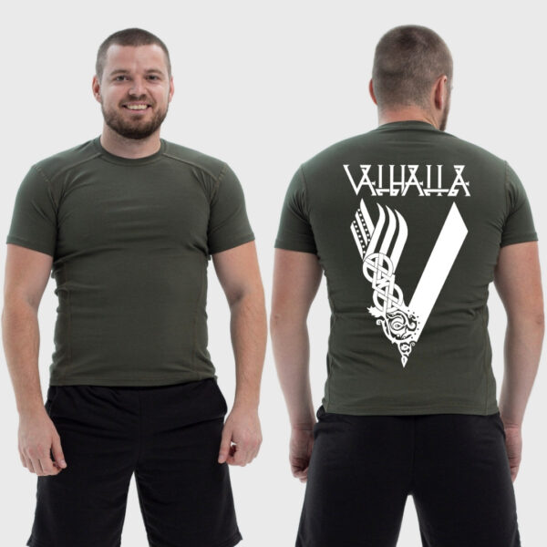 Мужская тактическая футболка Noxx в стиле милитари Valhalla Вальгалла, Хаки