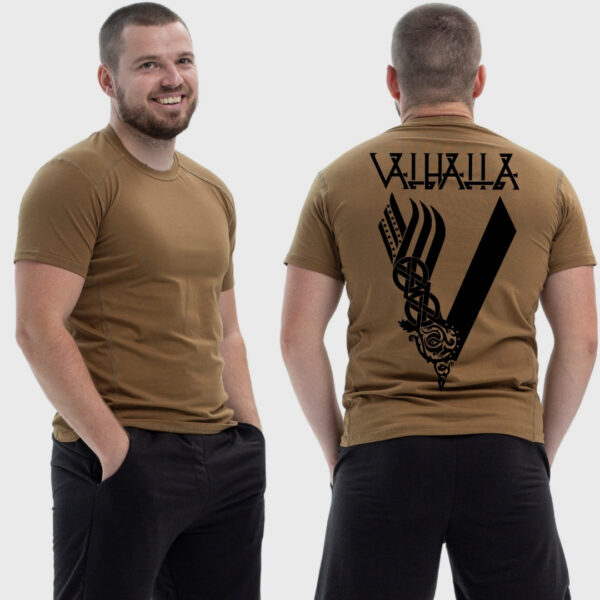 Мужская тактическая футболка Noxx в стиле милитари Valhalla Вальгалла, Койот