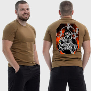 Мужская тактическая футболка Noxx в стиле милитари Sunset Goons вера в удачу огонь скелет хви, Койот Мужская тактическая футболка Noxx в стиле милитари Sunset Goons вера в удачу огонь скелет хви, Койот