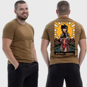 Мужская тактическая футболка Noxx в стиле милитари Sunset Goons девушка солнце полдень, Койот Мужская тактическая футболка Noxx в стиле милитари Sunset Goons девушка солнце полдень, Койот