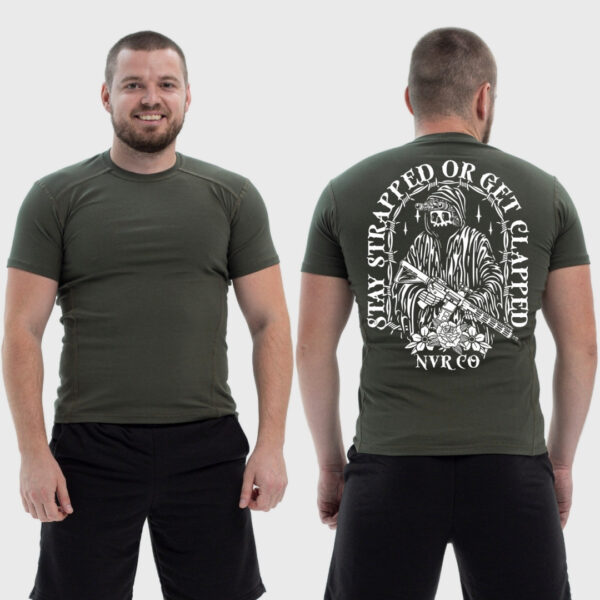 Мужская тактическая футболка Noxx в стиле милитари Sunset Goons stay strapted or get clapted скелет стрелок, Хаки Мужская тактическая футболка Noxx в стиле милитари Sunset Goons stay strapted or get clapted скелет стрелок, Хаки