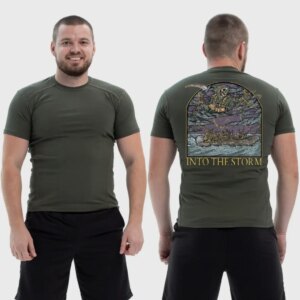 Мужская тактическая футболка Noxx в стиле милитари Sunset Goons Into the storm морская пехота скелеты в лодке смерть с косой, Хаки