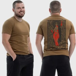 Мужская тактическая футболка Noxx в стиле милитари Sunset Goons богиня справедливости Немезида на черепах весы ружье, Койот Мужская тактическая футболка Noxx в стиле милитари Sunset Goons богиня справедливости Немезида на черепах весы ружье, Койот