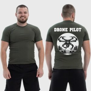 Мужская тактическая футболка Noxx в стиле милитари Drone pilot FPV дрон с гранатой сброс, Хаки Мужская тактическая футболка Noxx в стиле милитари Drone pilot FPV дрон с гранатой сброс, Хаки
